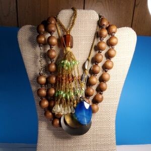 Boho Bundle Three Necklaces One Tassle.